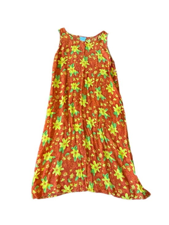 Real clothing co. Dresses & Skirts - Vintage Floral Sleeveless Rayon Dress by Real Clothing Co.